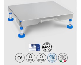 Piattaforma di pesatura inox AISI 316 HACCP IP69K